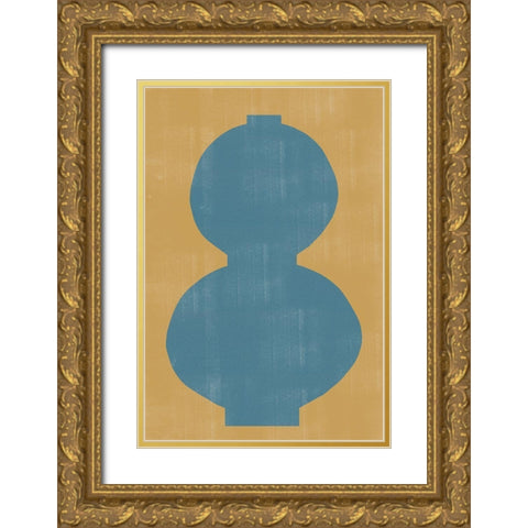 Vase No4. Gold Ornate Wood Framed Art Print with Double Matting by The Miuus Studio