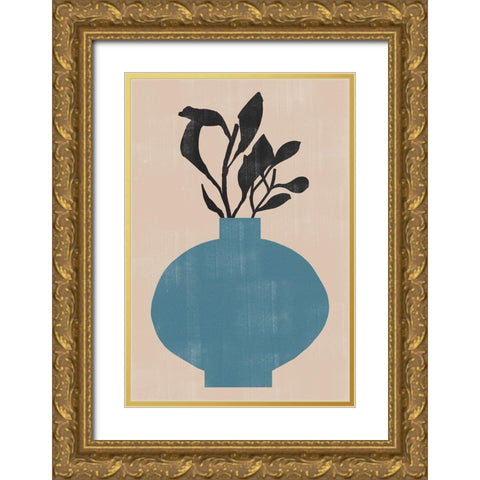 Vase No8. Gold Ornate Wood Framed Art Print with Double Matting by The Miuus Studio
