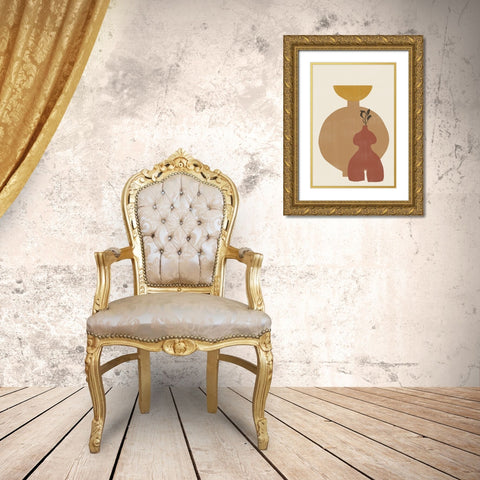 Vase No10. Gold Ornate Wood Framed Art Print with Double Matting by The Miuus Studio