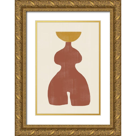 Vase No11. Gold Ornate Wood Framed Art Print with Double Matting by The Miuus Studio
