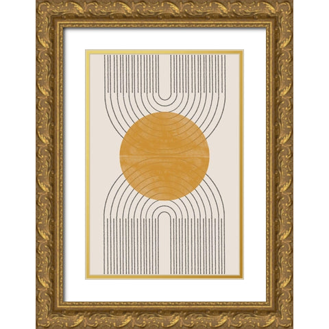 Arch Composition No1. Gold Ornate Wood Framed Art Print with Double Matting by The Miuus Studio