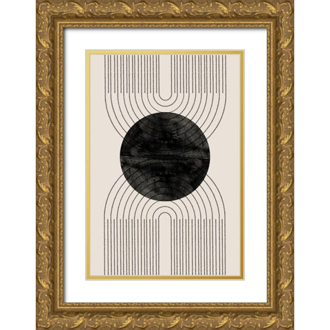 Arch Composition No3. Gold Ornate Wood Framed Art Print with Double Matting by The Miuus Studio