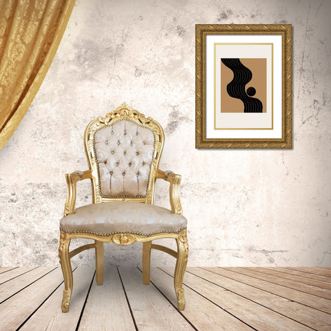 Composition I Gold Ornate Wood Framed Art Print with Double Matting by The Miuus Studio