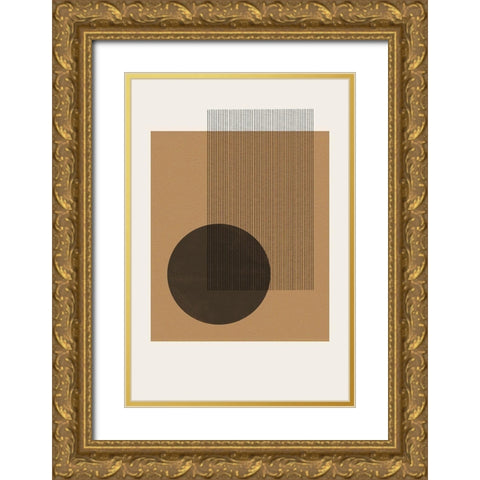 Composition II Gold Ornate Wood Framed Art Print with Double Matting by The Miuus Studio