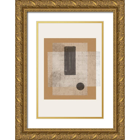 Composition III Gold Ornate Wood Framed Art Print with Double Matting by The Miuus Studio
