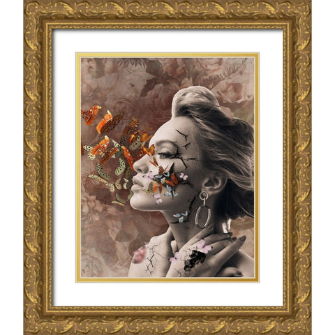 From my cracks... Gold Ornate Wood Framed Art Print with Double Matting by Purplesunshine