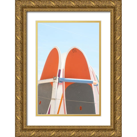 Beach Surf_001 Gold Ornate Wood Framed Art Print with Double Matting by 1x Studio III