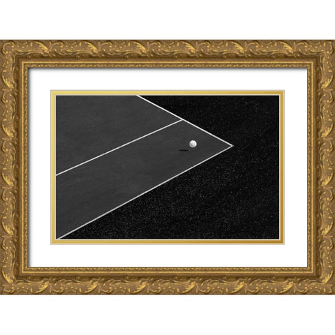 The minimal shot Gold Ornate Wood Framed Art Print with Double Matting by Goli, Sara