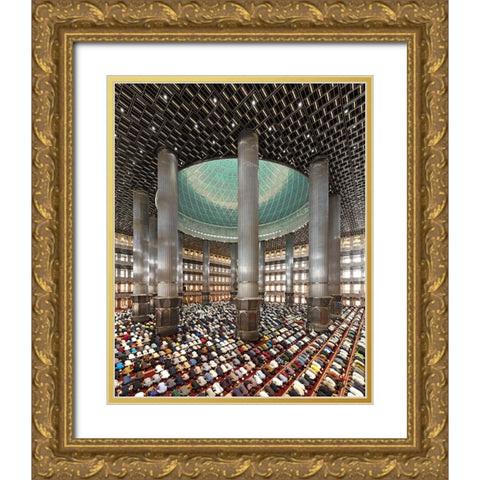 Prostration Gold Ornate Wood Framed Art Print with Double Matting by Herliyanto, Gatot