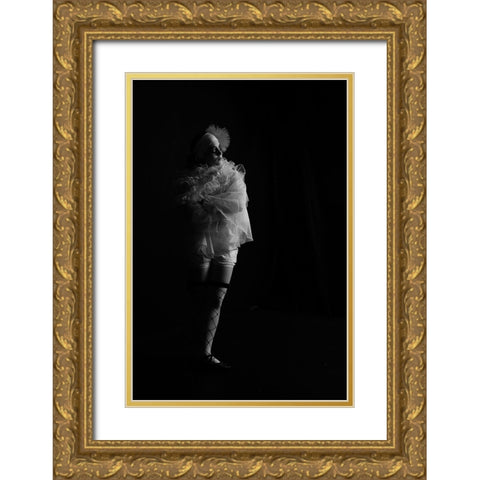 Alone... Gold Ornate Wood Framed Art Print with Double Matting by Resch, Iris