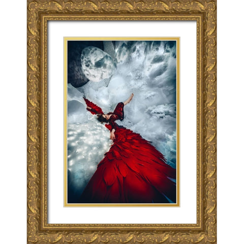 Fallen we may be, but we still have our wings Gold Ornate Wood Framed Art Print with Double Matting by Bolgov (Axe), Ruslan