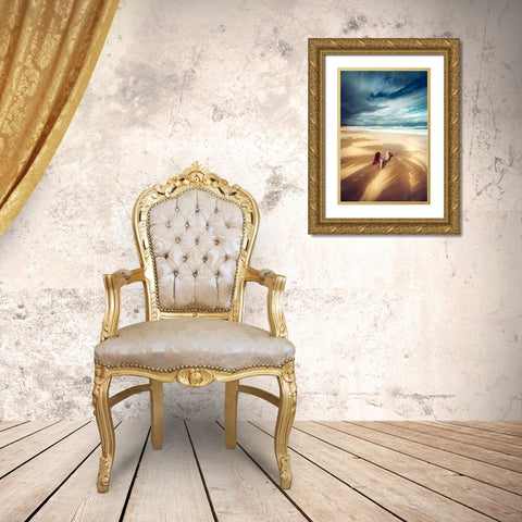 Shadows of the Paradise Gold Ornate Wood Framed Art Print with Double Matting by Bolgov (Axe), Ruslan