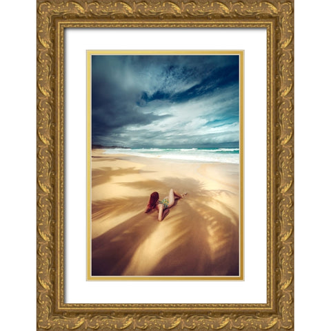 Shadows of the Paradise Gold Ornate Wood Framed Art Print with Double Matting by Bolgov (Axe), Ruslan