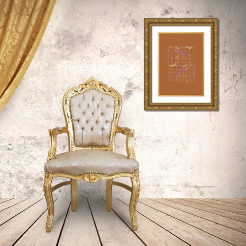Redefine Gold Ornate Wood Framed Art Print with Double Matting by Woelders, Tania Sloth