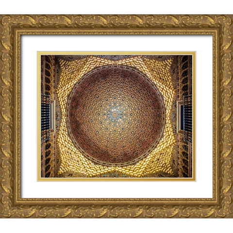 Alcazar dome Gold Ornate Wood Framed Art Print with Double Matting by Wride, Linda