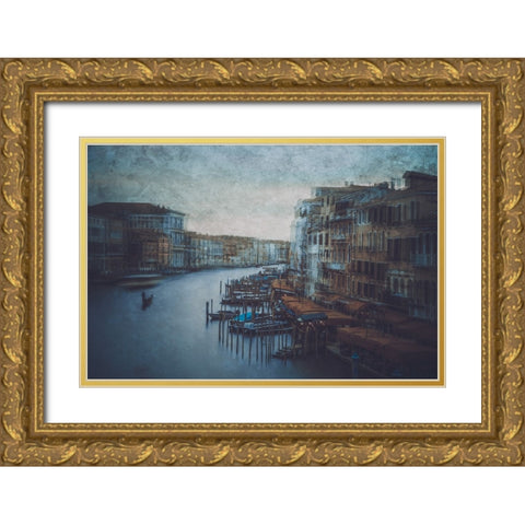 Venice Gold Ornate Wood Framed Art Print with Double Matting by Kazamil, Farid