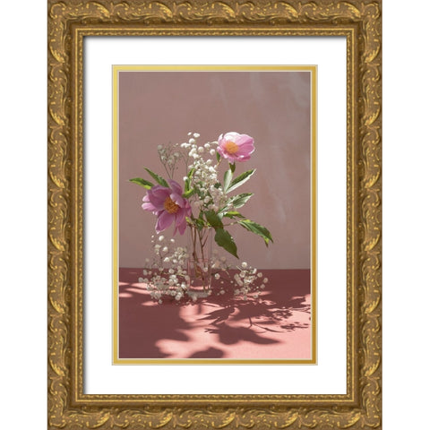 Light a shadow Gold Ornate Wood Framed Art Print with Double Matting by Basso, Donatella