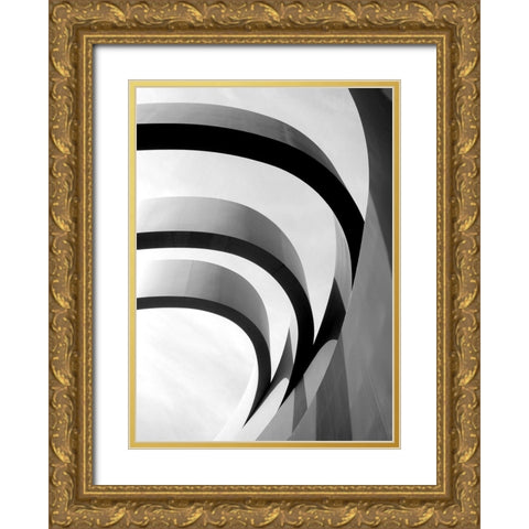 Design Museum - Detail Gold Ornate Wood Framed Art Print with Double Matting by Riza, Aliza