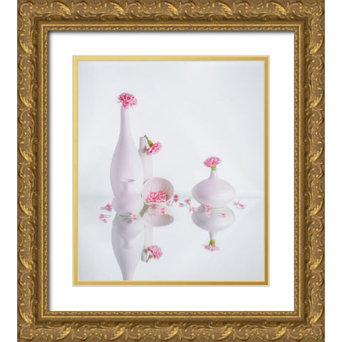 Still Life 35 Gold Ornate Wood Framed Art Print with Double Matting by Sheng, Alice