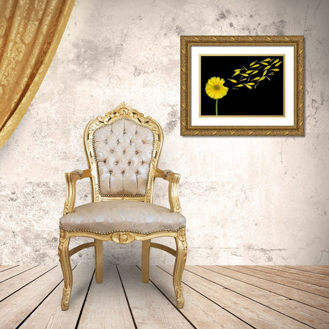 Blowing In The Wind Gold Ornate Wood Framed Art Print with Double Matting by Wolbers, Louise