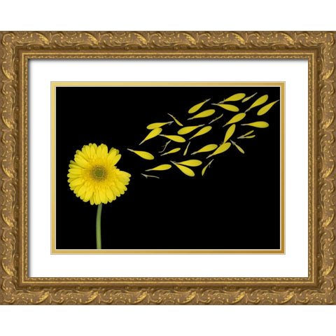Blowing In The Wind Gold Ornate Wood Framed Art Print with Double Matting by Wolbers, Louise