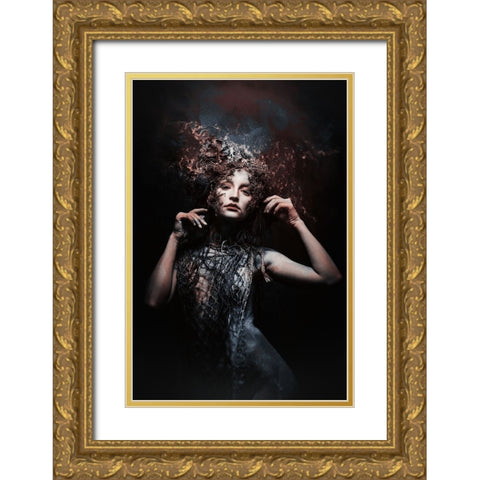 from space Gold Ornate Wood Framed Art Print with Double Matting by Tesching, Klaus