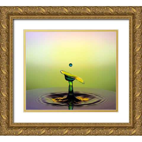 Bar stool Gold Ornate Wood Framed Art Print with Double Matting by Sayadi, Yousef