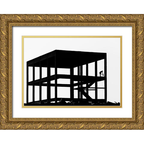 AdnAaat Gold Ornate Wood Framed Art Print with Double Matting by Yilman, Gulsen