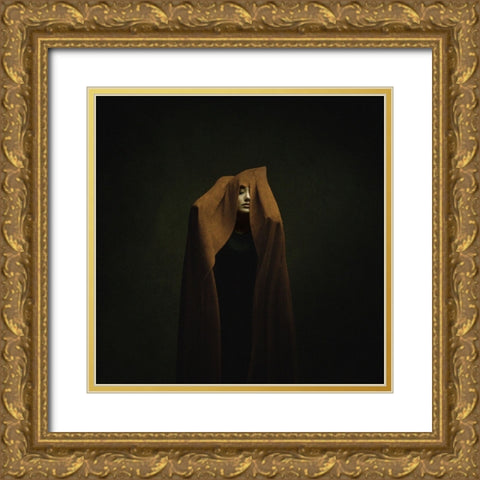 Persian Girl Gold Ornate Wood Framed Art Print with Double Matting by Hasheminasab, Moein