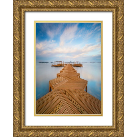 Pasarela I Gold Ornate Wood Framed Art Print with Double Matting by Lopez, Bartolome