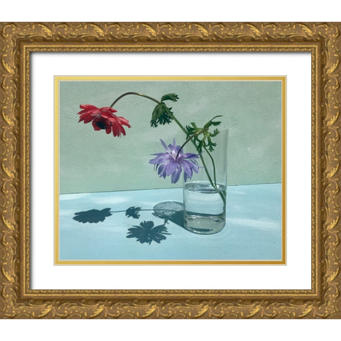 Light a Shadow Gold Ornate Wood Framed Art Print with Double Matting by Basso, Donatella