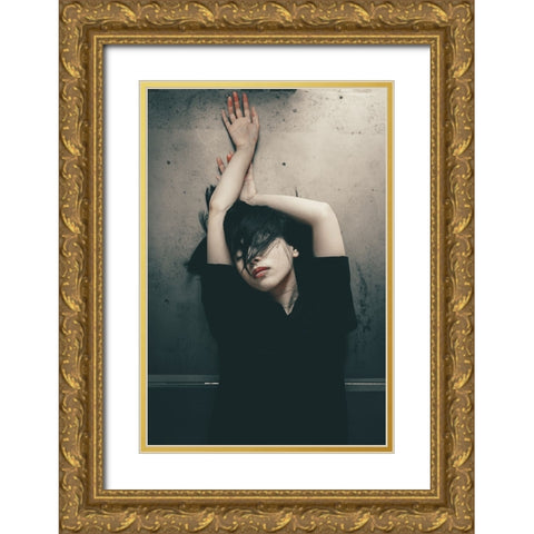 Confusion Gold Ornate Wood Framed Art Print with Double Matting by Sangan, Kurosaki