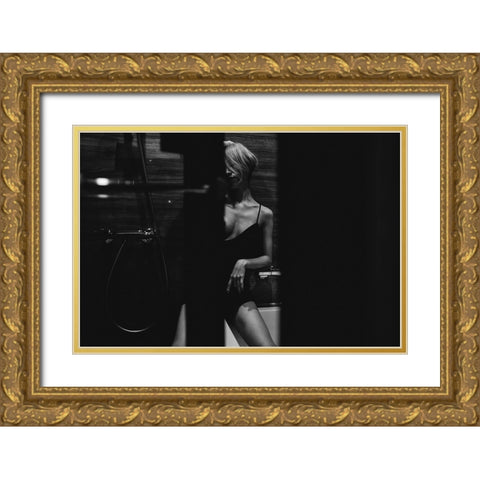 Onna Gold Ornate Wood Framed Art Print with Double Matting by Ishikura, Takaaki