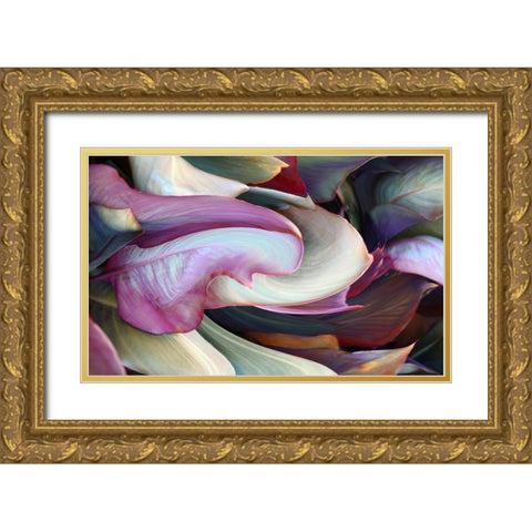 The colors in leaves Gold Ornate Wood Framed Art Print with Double Matting by Wechsler, Robin