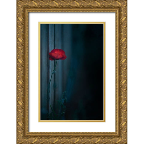 Waiting... Gold Ornate Wood Framed Art Print with Double Matting by Tseng, Judy