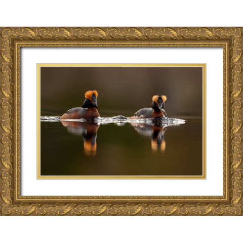 Breakfast Gold Ornate Wood Framed Art Print with Double Matting by The Jar