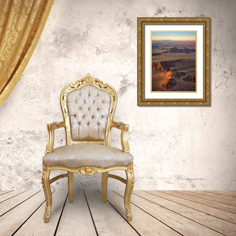 Namib Desert Gold Ornate Wood Framed Art Print with Double Matting by Zheng, Michael