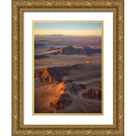 Namib Desert Gold Ornate Wood Framed Art Print with Double Matting by Zheng, Michael