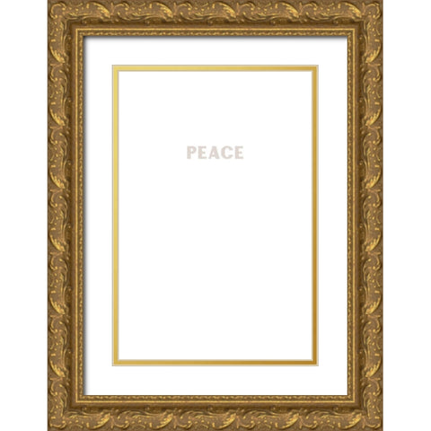 Peace Gold Ornate Wood Framed Art Print with Double Matting by Sawall, Anastasia