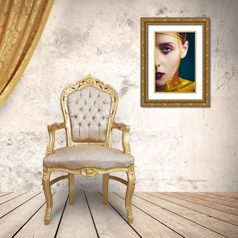 Yellow touch Gold Ornate Wood Framed Art Print with Double Matting by Bolgov (Axe), Ruslan