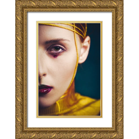 Yellow touch Gold Ornate Wood Framed Art Print with Double Matting by Bolgov (Axe), Ruslan