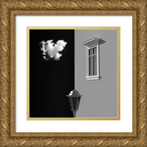 Half Gold Ornate Wood Framed Art Print with Double Matting by Bunjamin (Abe), Antonyus