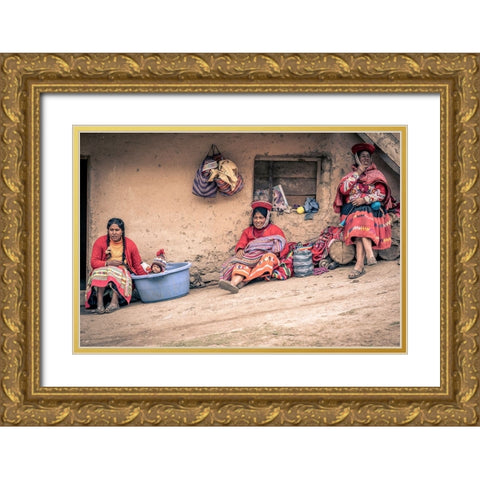 Hush Baby Gold Ornate Wood Framed Art Print with Double Matting by Alcalay, Eyal
