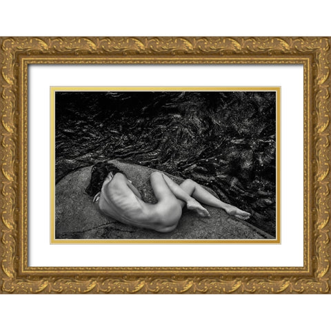 Black Gold Gold Ornate Wood Framed Art Print with Double Matting by Mannini, Roberto