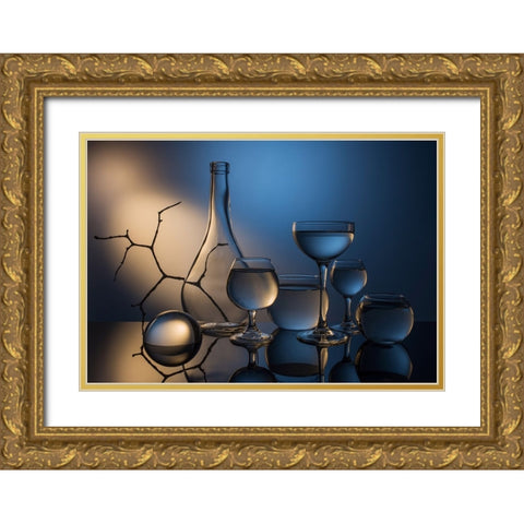 From The Series Qexperiments With Glassq Gold Ornate Wood Framed Art Print with Double Matting by Popov, Evgeniy