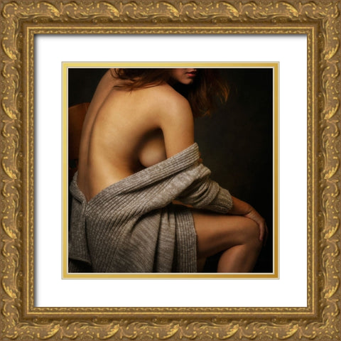 ... Gold Ornate Wood Framed Art Print with Double Matting by Rise, Zachar