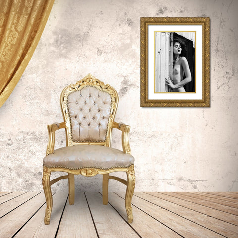 Sunlight Gold Ornate Wood Framed Art Print with Double Matting by Blasko, Jan