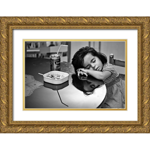 After Dinner Gold Ornate Wood Framed Art Print with Double Matting by Momeni, Mohammadreza