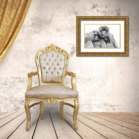 Keep together Gold Ornate Wood Framed Art Print with Double Matting by de Jong, Arendina