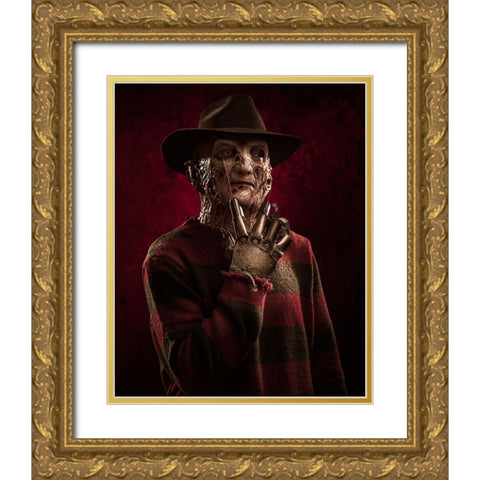 Freddy Portrait 2 Gold Ornate Wood Framed Art Print with Double Matting by Damsten, Petri